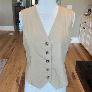 Vest Tan Button Down New